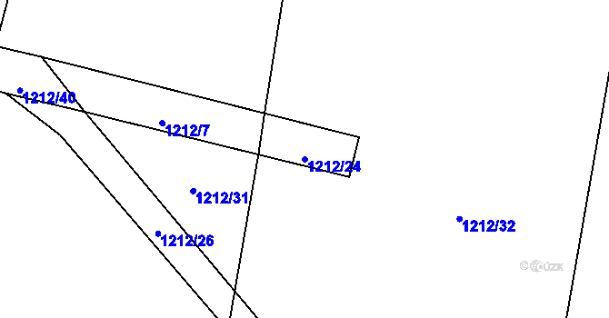 Parcela st. 1212/24 v KÚ Nevězice, Katastrální mapa