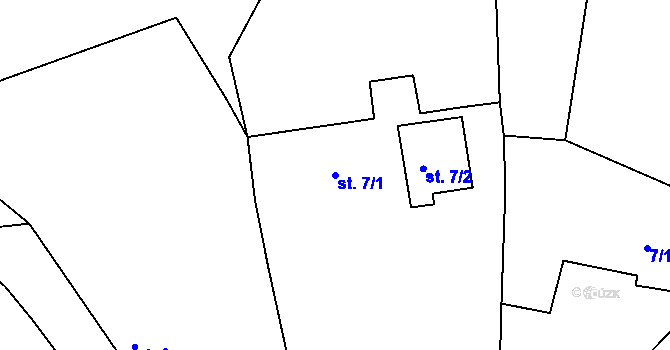 Parcela st. 7/1 v KÚ Nevid, Katastrální mapa