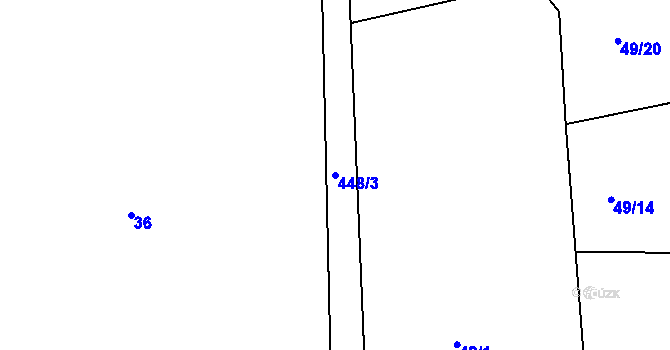 Parcela st. 448/3 v KÚ Nevid, Katastrální mapa