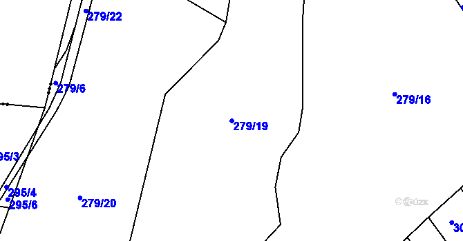 Parcela st. 279/19 v KÚ Nevid, Katastrální mapa