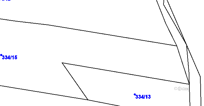 Parcela st. 334/11 v KÚ Nevid, Katastrální mapa