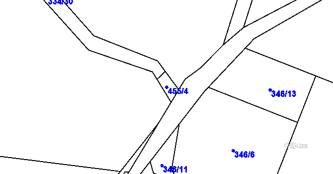 Parcela st. 455/4 v KÚ Nevid, Katastrální mapa