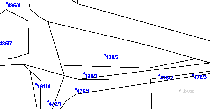 Parcela st. 130/2 v KÚ Nevid, Katastrální mapa