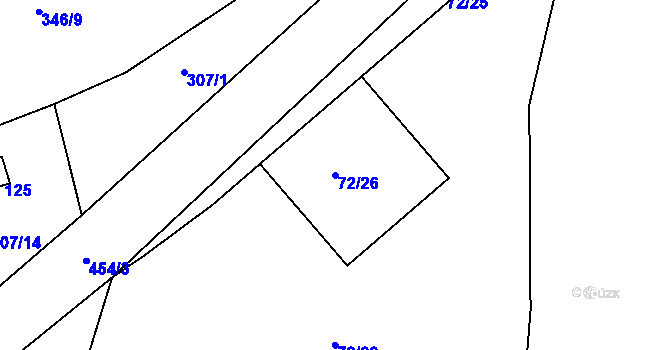 Parcela st. 72/26 v KÚ Nevid, Katastrální mapa