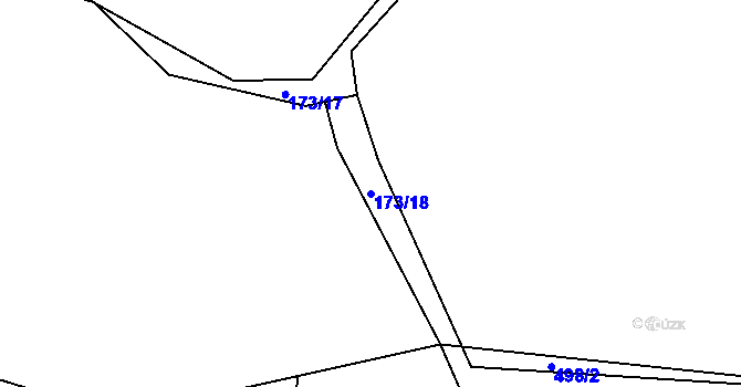 Parcela st. 173/18 v KÚ Nevolice, Katastrální mapa
