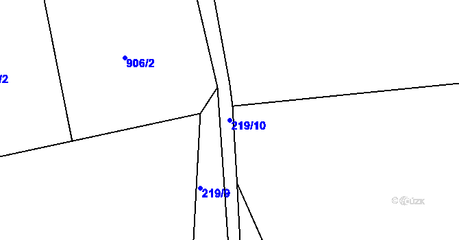 Parcela st. 219/10 v KÚ Nevolice, Katastrální mapa