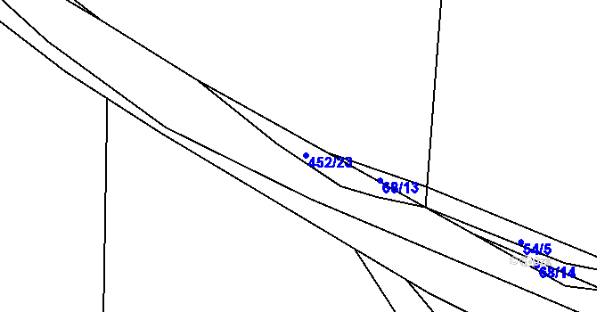 Parcela st. 452/22 v KÚ Nevolice, Katastrální mapa