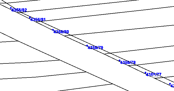 Parcela st. 4356/79 v KÚ Nevšová, Katastrální mapa