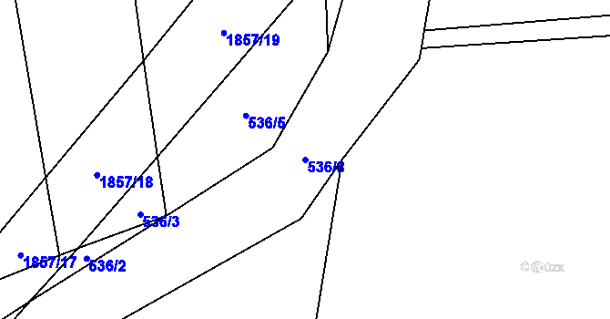 Parcela st. 536/8 v KÚ Nezamyslice u Horažďovic, Katastrální mapa
