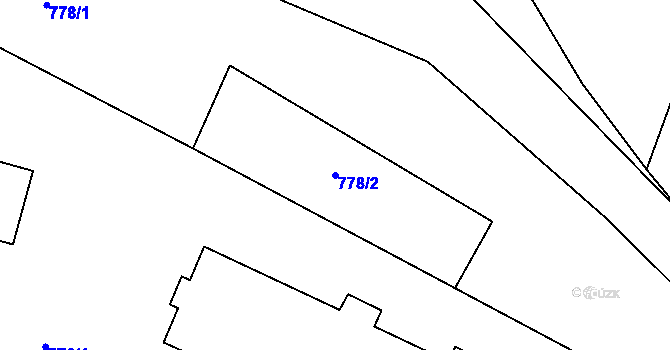 Parcela st. 778/2 v KÚ Nezamyslice u Horažďovic, Katastrální mapa