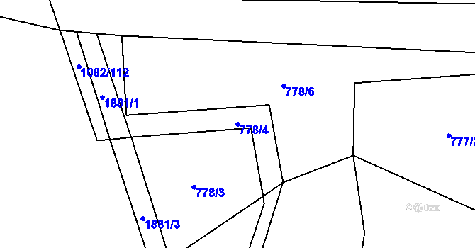 Parcela st. 778/4 v KÚ Nezamyslice u Horažďovic, Katastrální mapa