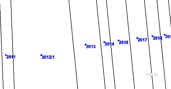 Parcela st. 2013 v KÚ Nezamyslice nad Hanou, Katastrální mapa