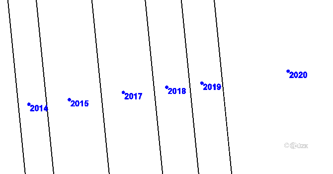 Parcela st. 2018 v KÚ Nezamyslice nad Hanou, Katastrální mapa