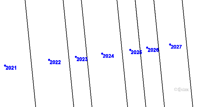 Parcela st. 2024 v KÚ Nezamyslice nad Hanou, Katastrální mapa