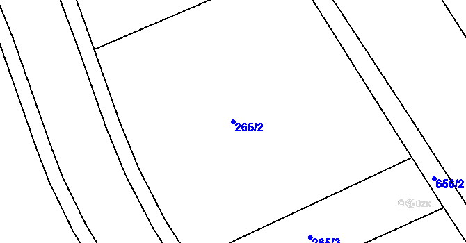 Parcela st. 265/2 v KÚ Nezdenice, Katastrální mapa