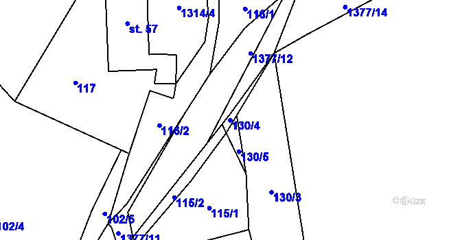Parcela st. 130/4 v KÚ Nezdice na Šumavě, Katastrální mapa