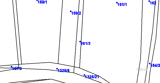 Parcela st. 161/3 v KÚ Nezdice na Šumavě, Katastrální mapa