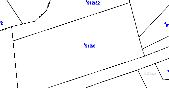 Parcela st. 912/6 v KÚ Nezdice na Šumavě, Katastrální mapa