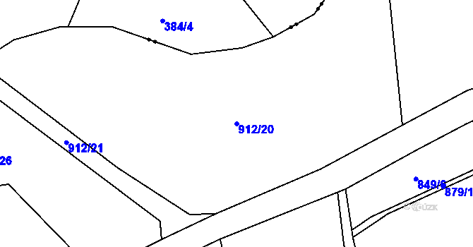 Parcela st. 912/20 v KÚ Nezdice na Šumavě, Katastrální mapa