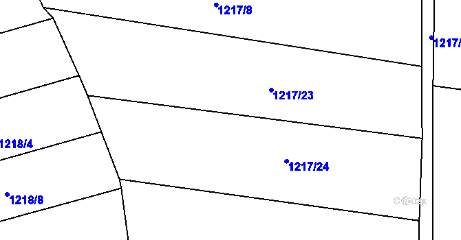 Parcela st. 1217/9 v KÚ Nezdice na Šumavě, Katastrální mapa