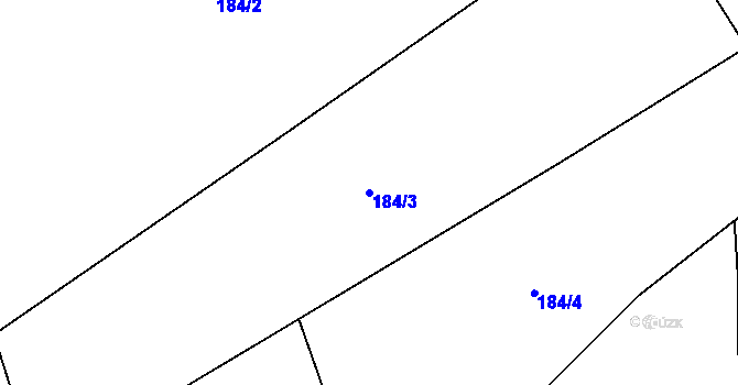 Parcela st. 184/3 v KÚ Nezdice na Šumavě, Katastrální mapa