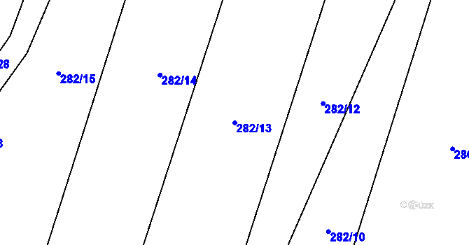 Parcela st. 282/13 v KÚ Nezdice na Šumavě, Katastrální mapa