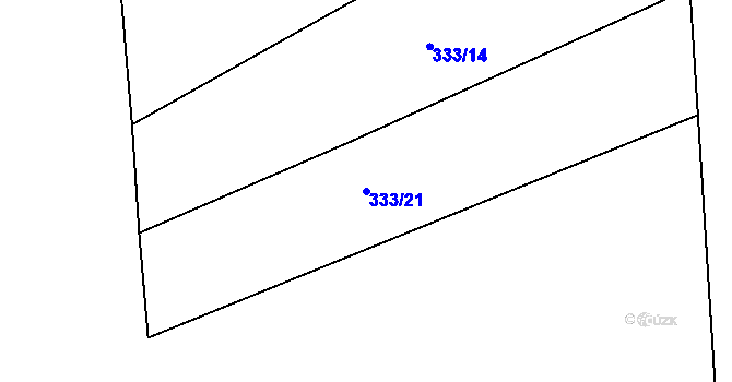 Parcela st. 333/21 v KÚ Nezdice na Šumavě, Katastrální mapa