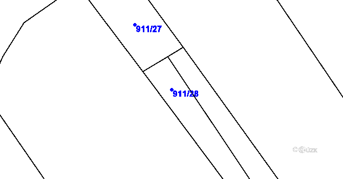 Parcela st. 911/28 v KÚ Nezdice na Šumavě, Katastrální mapa