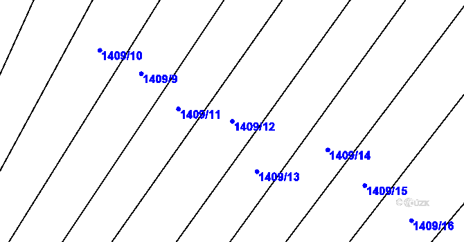 Parcela st. 1409/12 v KÚ Nezdice na Šumavě, Katastrální mapa