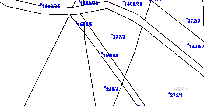 Parcela st. 1506/4 v KÚ Nezdice na Šumavě, Katastrální mapa