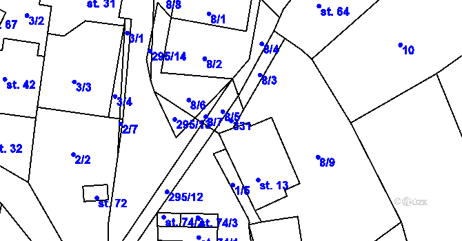 Parcela st. 331 v KÚ Pohorsko, Katastrální mapa