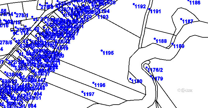 Parcela st. 77/1 v KÚ Nezvěstice, Katastrální mapa