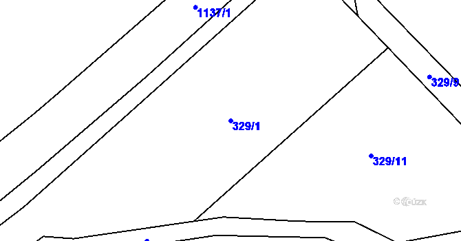 Parcela st. 329/1 v KÚ Nihošovice, Katastrální mapa