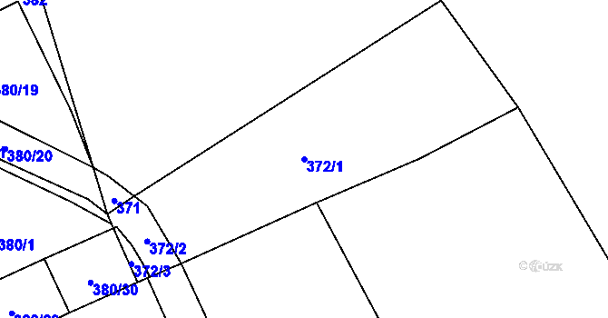 Parcela st. 372/1 v KÚ Nihošovice, Katastrální mapa