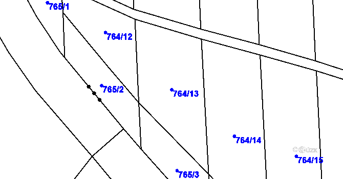 Parcela st. 764/13 v KÚ Nihošovice, Katastrální mapa