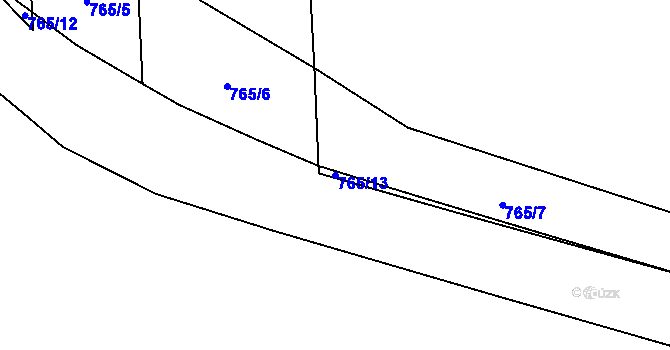 Parcela st. 765/13 v KÚ Nihošovice, Katastrální mapa