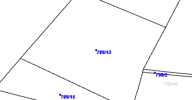 Parcela st. 789/13 v KÚ Nihošovice, Katastrální mapa