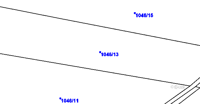 Parcela st. 1046/13 v KÚ Nihošovice, Katastrální mapa