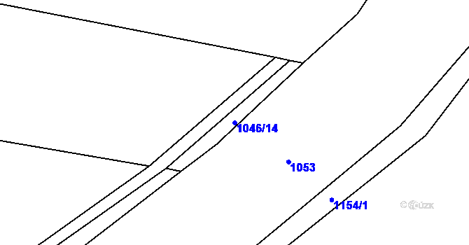 Parcela st. 1046/14 v KÚ Nihošovice, Katastrální mapa