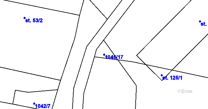 Parcela st. 1046/17 v KÚ Nihošovice, Katastrální mapa