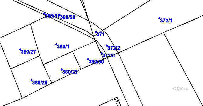 Parcela st. 372/3 v KÚ Nihošovice, Katastrální mapa