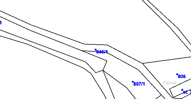 Parcela st. 846/1 v KÚ Níhov, Katastrální mapa
