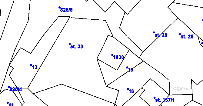 Parcela st. 34 v KÚ Níhov, Katastrální mapa