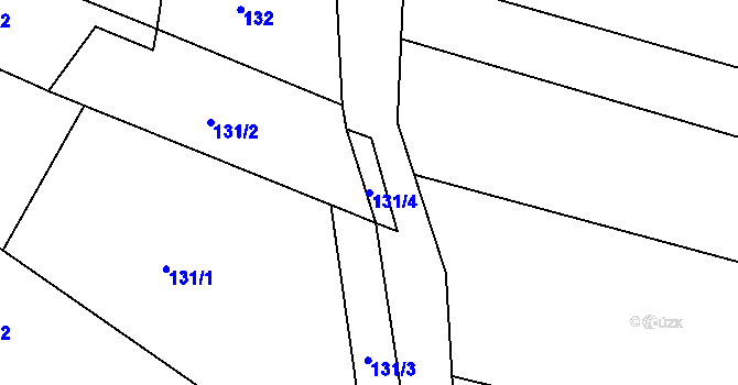 Parcela st. 131/4 v KÚ Nikolčice, Katastrální mapa