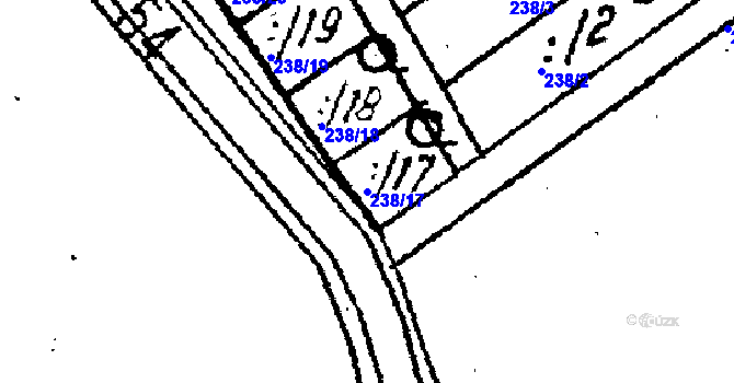 Parcela st. 238/17 v KÚ Nikolčice, Katastrální mapa