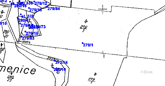 Parcela st. 279/1 v KÚ Nikolčice, Katastrální mapa