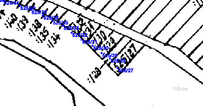 Parcela st. 525/29 v KÚ Nikolčice, Katastrální mapa