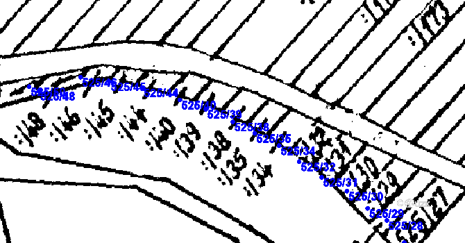 Parcela st. 525/38 v KÚ Nikolčice, Katastrální mapa