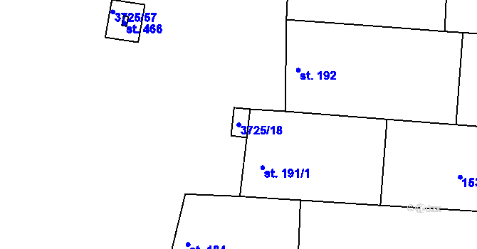 Parcela st. 3725/18 v KÚ Nikolčice, Katastrální mapa