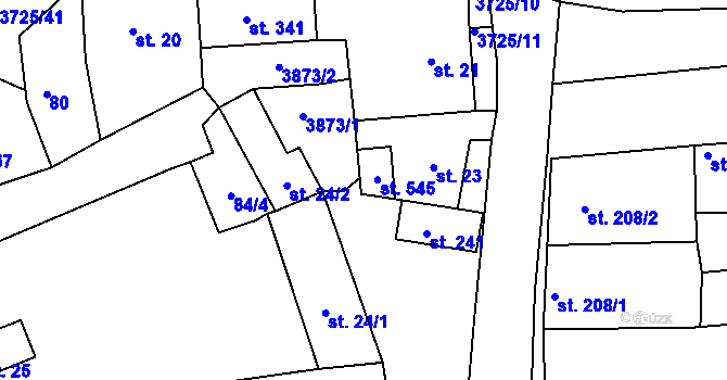 Parcela st. 3725/39 v KÚ Nikolčice, Katastrální mapa